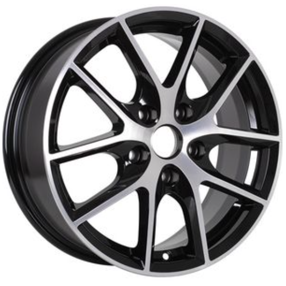 Alcasta M59 6.5x16 5*114.3 ET45 DIA60.1 BKF Литой